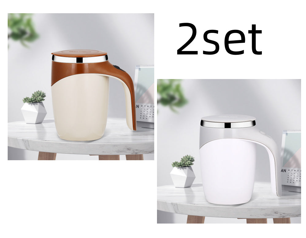 Laddningsbar Automatisk Rörkopp – Kaffekopp med Omrörningsfunktion Milkshake Rotating Magnetic Water Cup