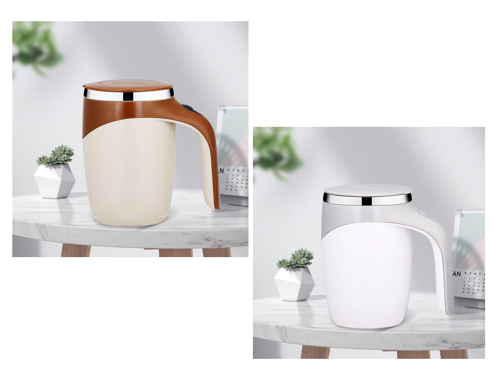 Laddningsbar Automatisk Rörkopp – Kaffekopp med Omrörningsfunktion Milkshake Rotating Magnetic Water Cup