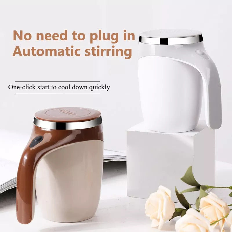 Laddningsbar Automatisk Rörkopp – Kaffekopp med Omrörningsfunktion Milkshake Rotating Magnetic Water Cup