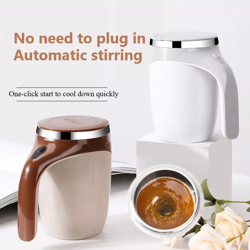 Laddningsbar Automatisk Rörkopp – Kaffekopp med Omrörningsfunktion Milkshake Rotating Magnetic Water Cup